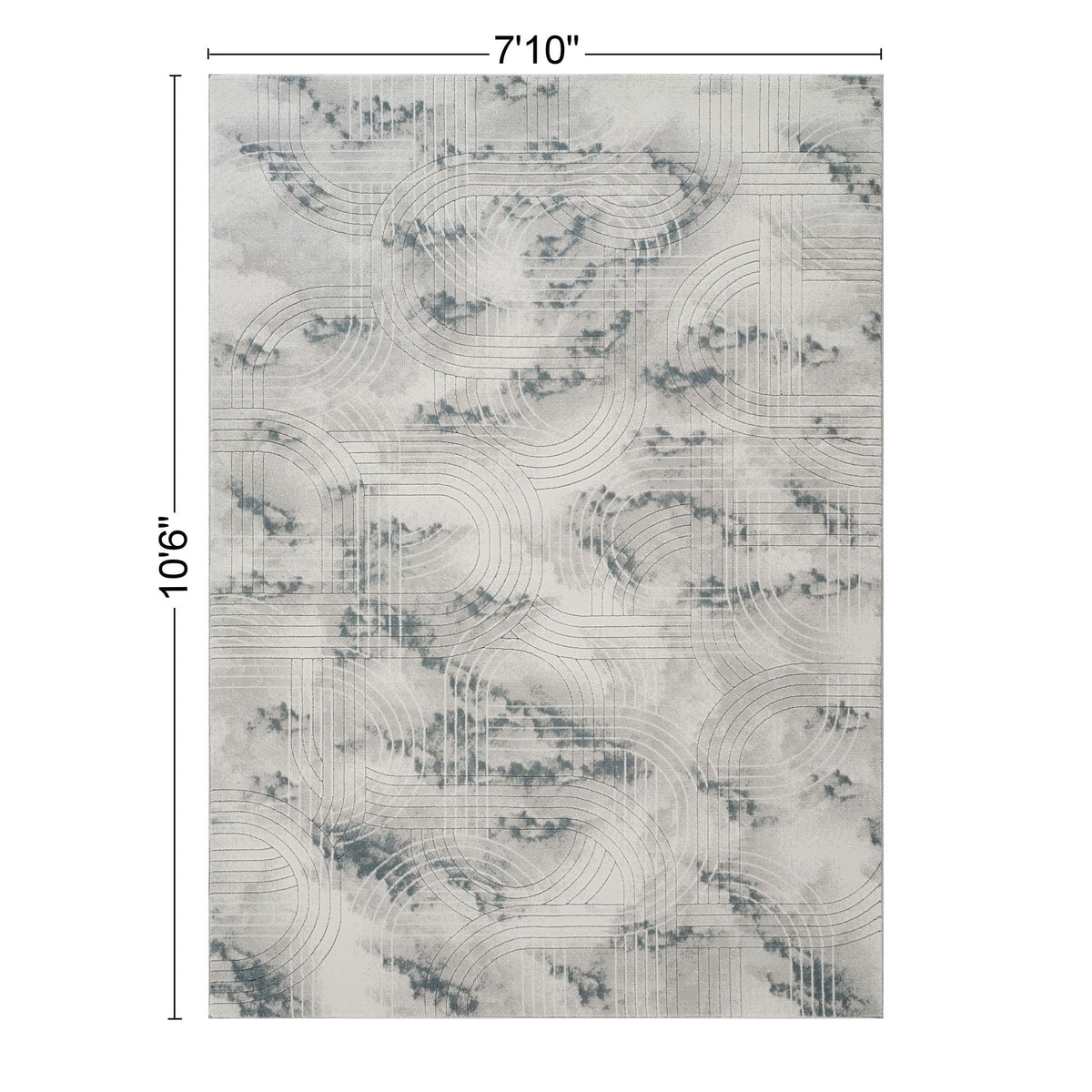 Soft Geometric Area Rug in gray modern finish by HouseOfZazla on Tampa Home & Garden Store
