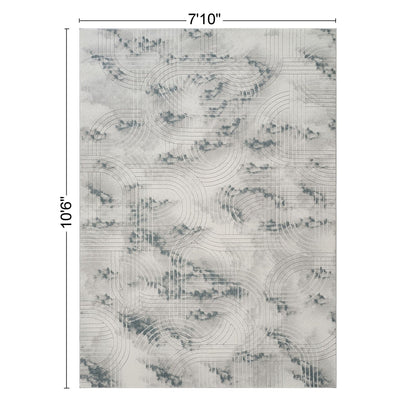 Soft Geometric Area Rug in gray modern finish by HouseOfZazla on Tampa Home & Garden Store