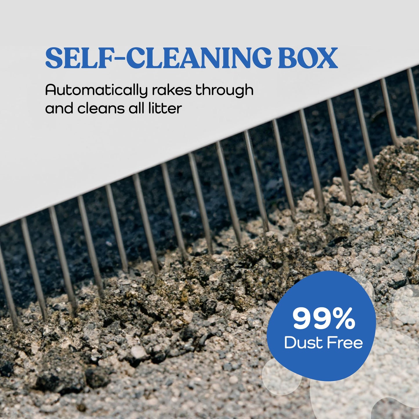 Smart Cat Litter Box With Wide Opening HouseOfZazla banner blue Self-Cleaning Box text on Tampa Home & Garden Store