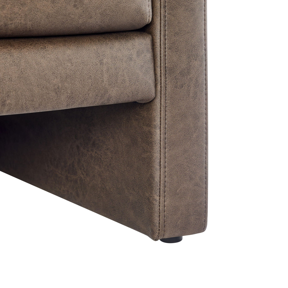 Tulo Arm Chair with coil spring seating in dark brown leather on Tampa Home & Garden Store