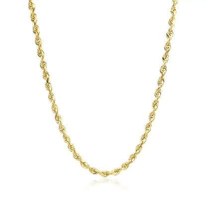 2.75mm 10k yellow gold solid diamond-cut rope chain necklace on Tampa Home & Garden Store