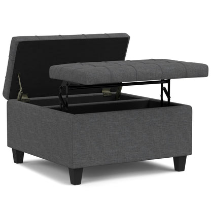 Harrison Upholstered Coffee Table Storage Ottoman