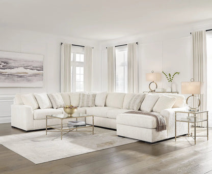 Chessington - Sectional in cream upholstery by Unique Piece Furniture with plush cushions on Tampa Home & Garden Store