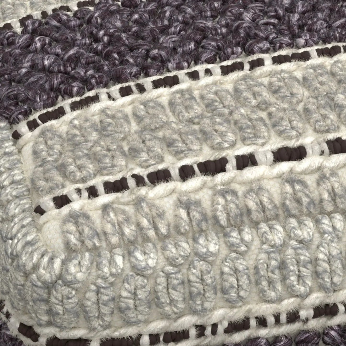 Grady Handcrafted Square Pouf for Living Room