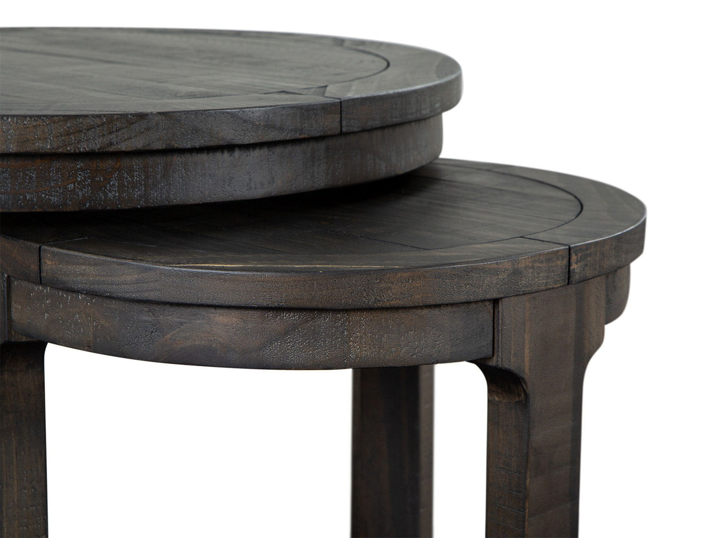 Boswell Round Nesting End Table in Peppercorn