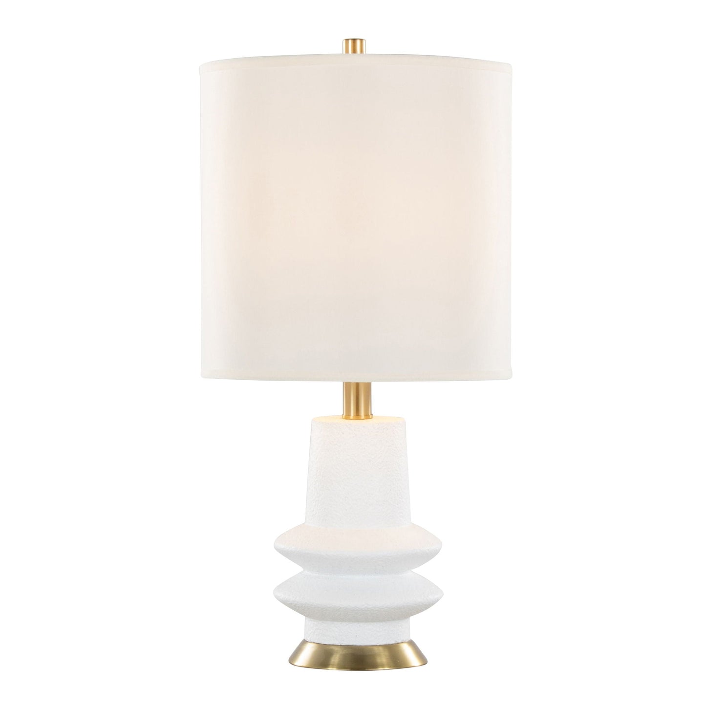 Lloyd contemporary table lamp set of 2 with cream shade and textured base HouseOfZazla on Tampa Home & Garden Store