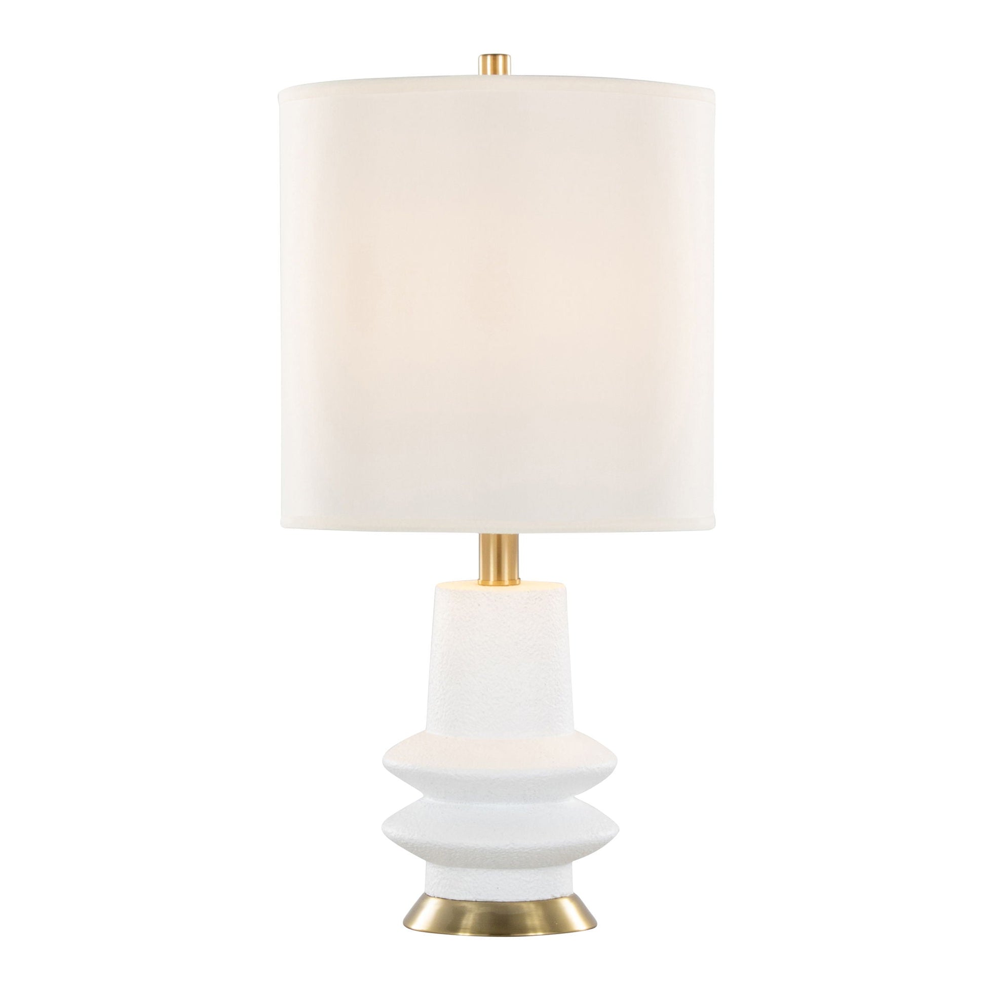 Lloyd contemporary table lamp set of 2 with cream shade and textured base HouseOfZazla on Tampa Home & Garden Store
