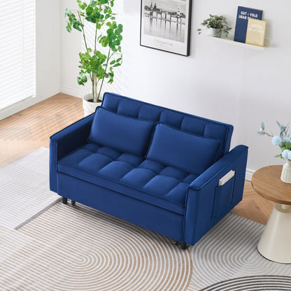 Large 3 In 1 Sofa Bed and Velvet Living Room