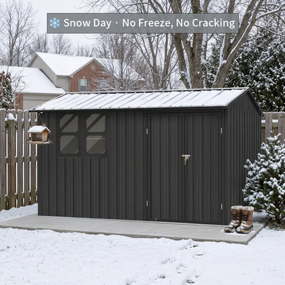 12x10 ft Metal Garden Shed and Outdoor Storage