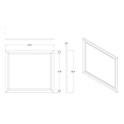 Gemstone Silver Mirror with Tempered Glass by HouseOfZazla wall mirror with silver frame on Tampa Home & Garden Store
