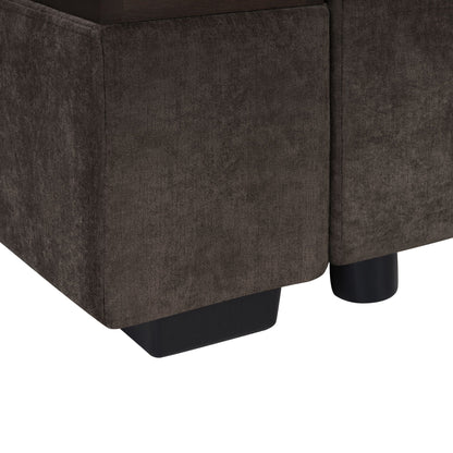 Modern L Shaped Sofa With Storage And Upholstery