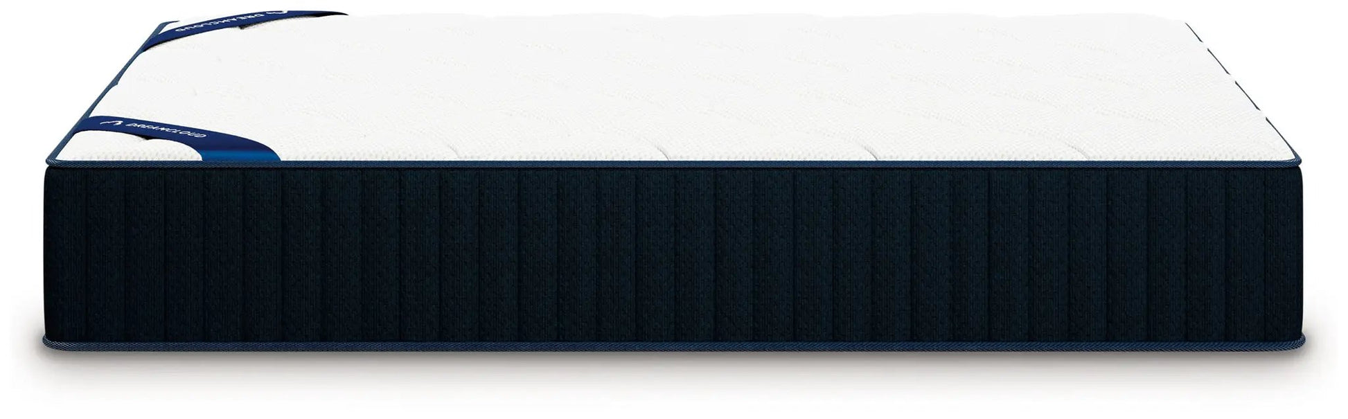 DreamCloud Classic Hybrid Mattress with quilted white top and navy blue side rails on Tampa Home & Garden Store