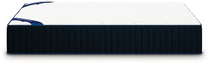 DreamCloud Classic Hybrid Mattress with quilted white top and navy blue side rails on Tampa Home & Garden Store