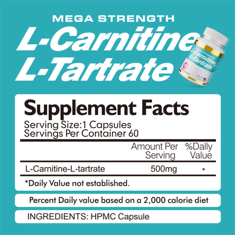 Perfecsy L-Carnitine L-Tartrate capsules, mega strength, 500 mg per serving, 60 capsules on Tampa Home & Garden Store