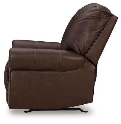 Colleton Rocker Recliner in Dark Brown Finish
