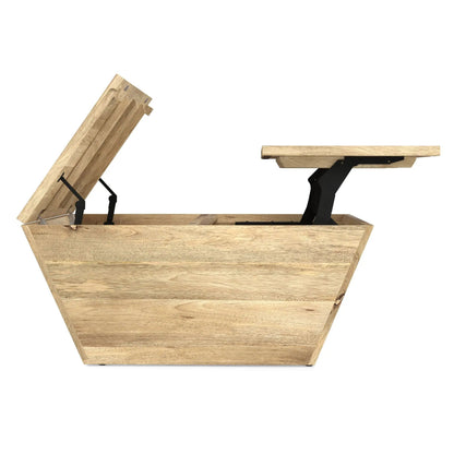 Abba Handcrafted Coffee Table with lifttop in oak finish by Unique Piece Furniture on Tampa Home & Garden Store