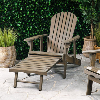 Malibu Adirondack Chair, natural wood finish, outdoor furniture by HouseOfZazla on Tampa Home & Garden Store
