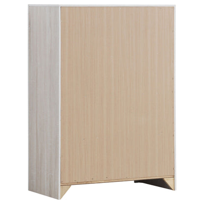 Geary slatted headboard panel in light oak with gray side panels HouseOfZazla on Tampa Home & Garden Store