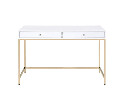 Ottey High Gloss Writing Desk and Drawers