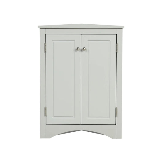 Triangle bathroom storage cabinet with adjustable shelves, white finish by Unique Piece Furniture on Tampa Home & Garden Store