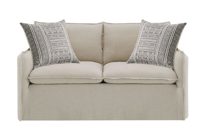 Pattern Fabric 3 Piece Living Room Set beige with 2 geometric throw pillows by HouseOfZazla on Tampa Home & Garden Store