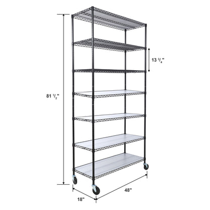 7 Tier Heavy Duty Wire Shelving and Storage Rack