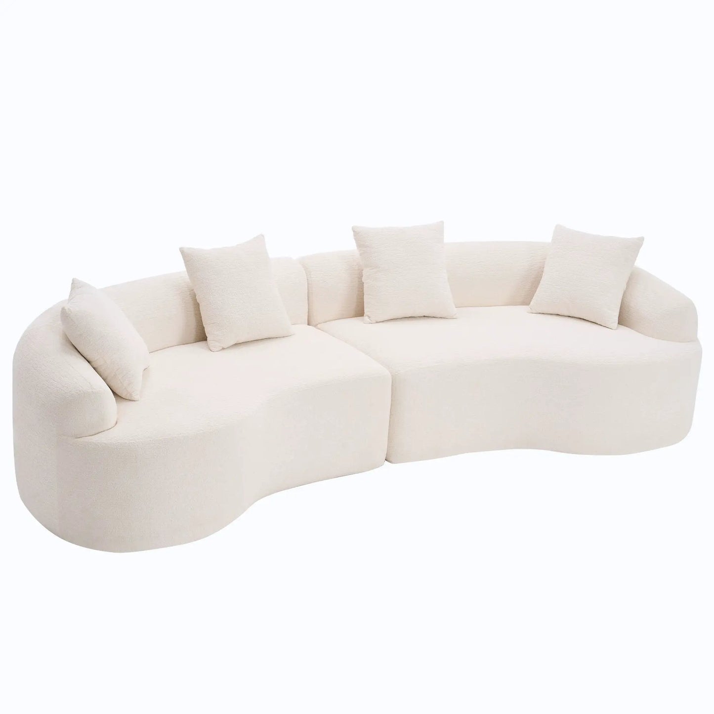 4 Seater Fabric Sofa With Sleeper For Living Room