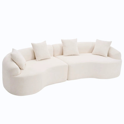 4 Seater Fabric Sofa With Sleeper For Living Room