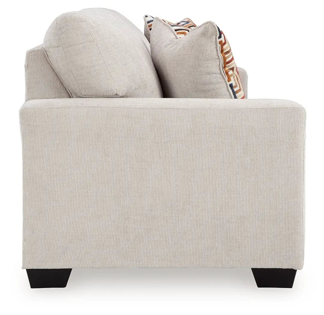 Aviemore sofa beige corduroy stationary sofa with two cushions by Unique Piece Furniture on Tampa Home & Garden Store