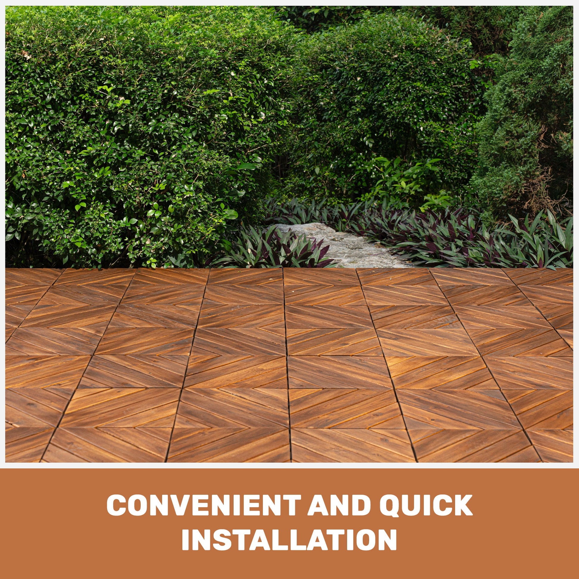 Interlocking deck tiles with a diagonal wood pattern for outdoor decking HouseOfZazla on Tampa Home & Garden Store