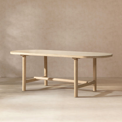 8-seat oval dining table natural reclaimed pine by HouseOfZazla on Tampa Home & Garden Store