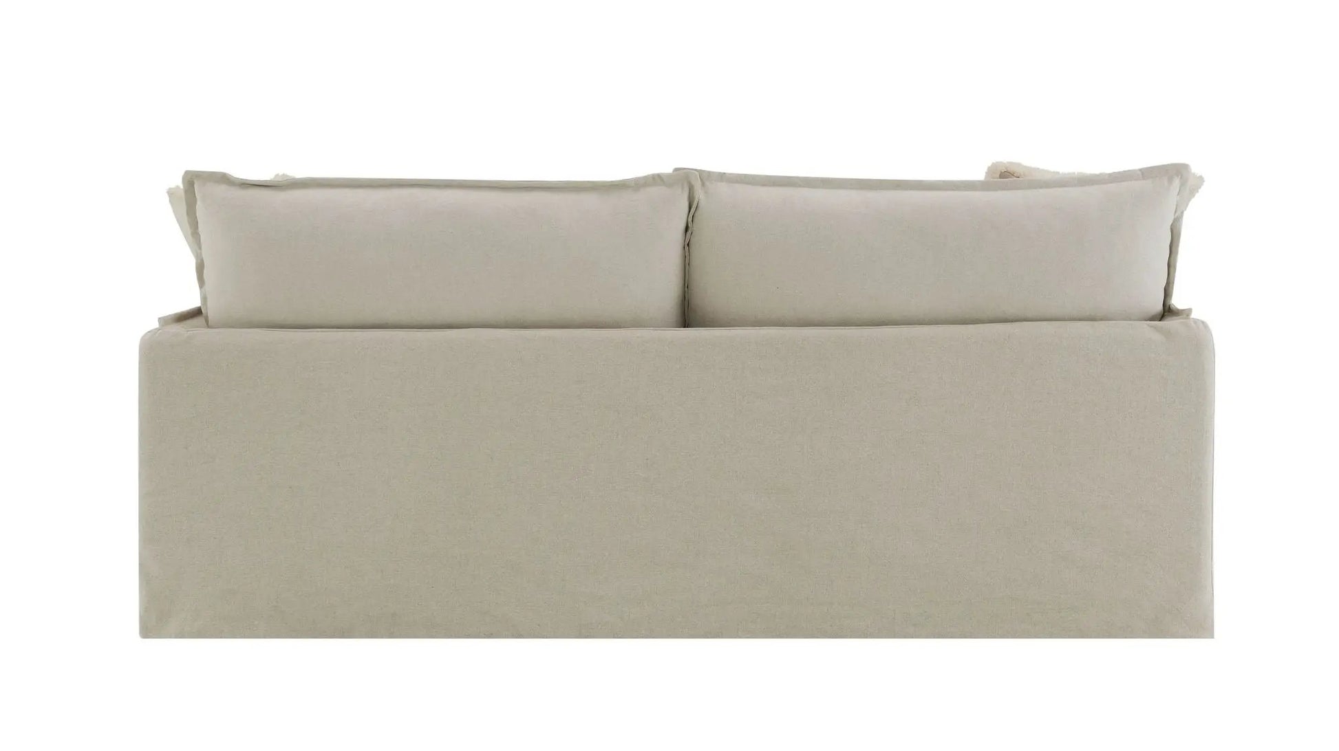 Upendo pattern linen sofa with 2 toss pillows beige by Unique Piece Furniture on Tampa Home & Garden Store