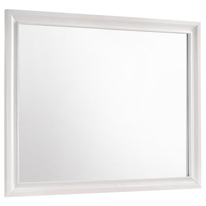 Corbin Glittering Bedroom Set mirror by HouseOfZazla with chrome silver frame, 4-piece set on Tampa Home & Garden Store