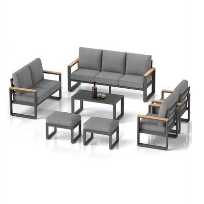 Modern Outdoor Sofa Set with the Coffee Table