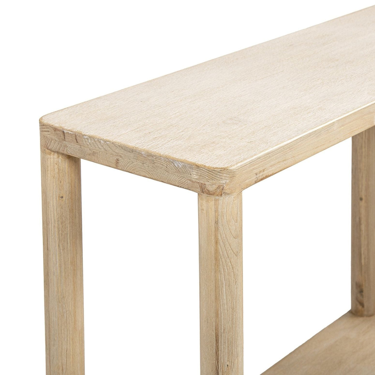 Natural Reclaimed Wood Console Table with Lower Shelf, light finish by HouseOfZazla on Tampa Home & Garden Store