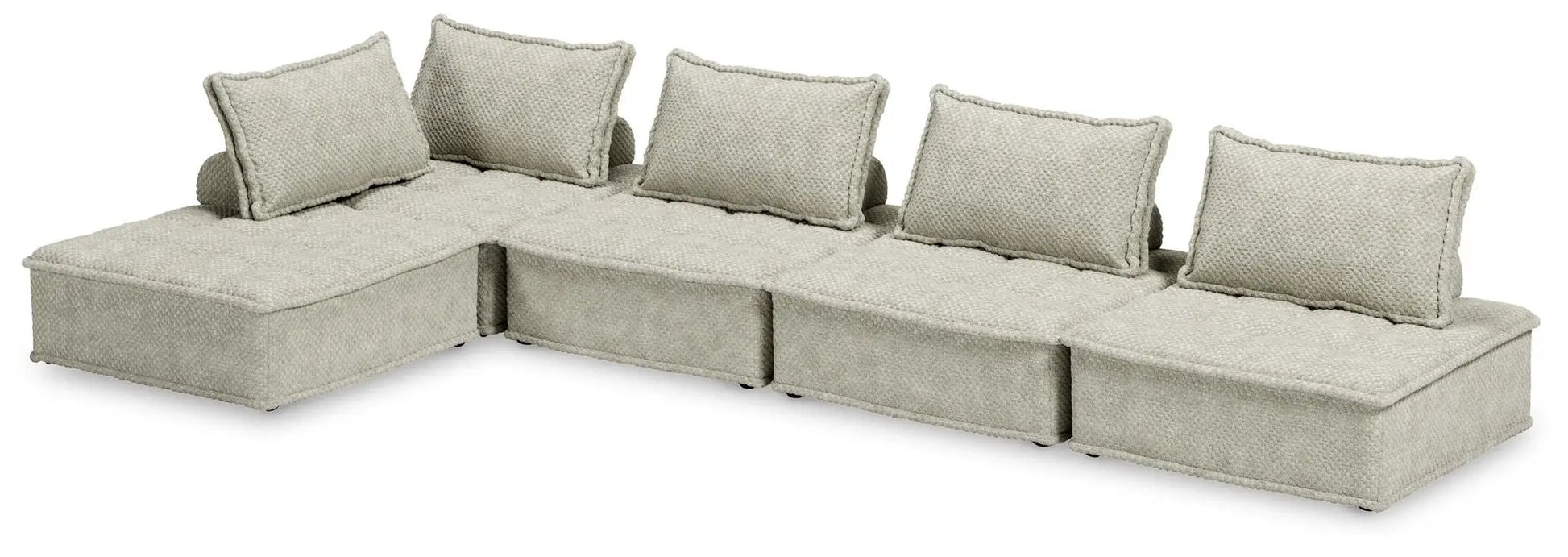 Bales Sectional by Unique Piece Furniture; beige textured fabric modular seating on Tampa Home & Garden Store