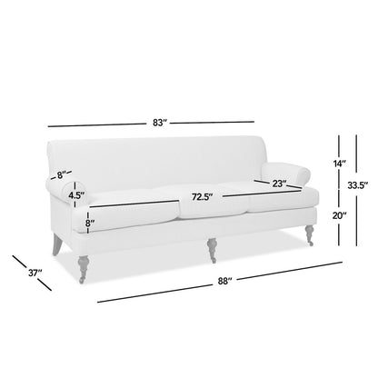 Modern Alana Lawson and Three Cushion Sofa