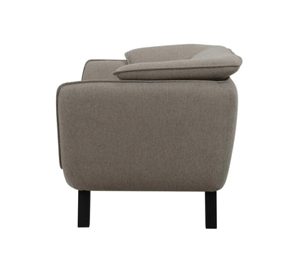 Nayeli Boucle Sofa stationary, taupe boucle fabric with black metal legs on Tampa Home & Garden Store