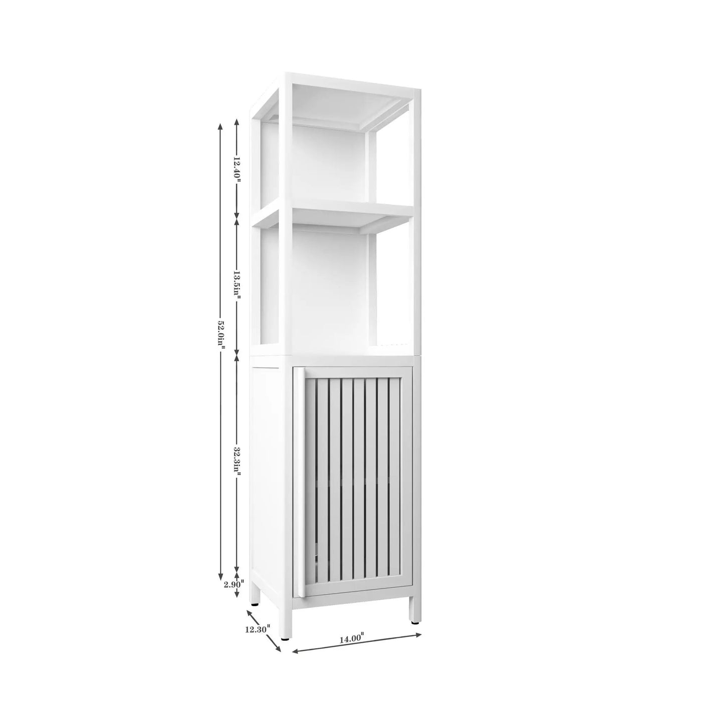 Storage Cabinet with Tall Tower for Bathroom