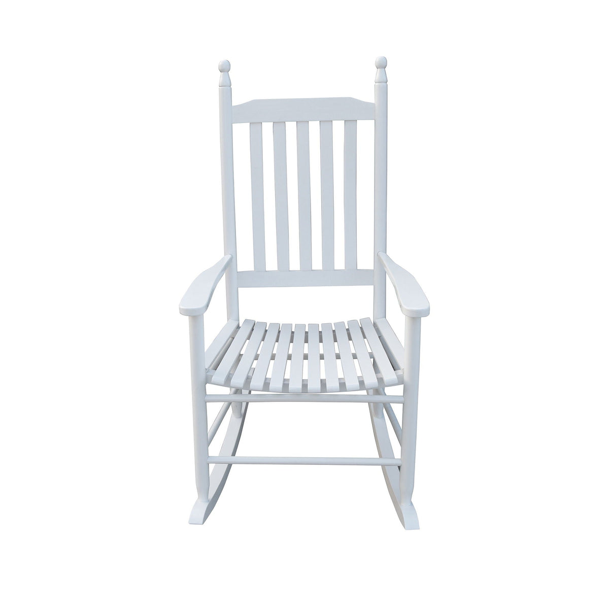 Wooden porch rocking chair white solid wood construction HouseOfZazla on Tampa Home & Garden Store