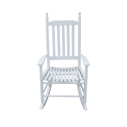 Wooden porch rocking chair white solid wood construction HouseOfZazla on Tampa Home & Garden Store