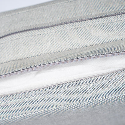 Sun lounger cushion in light grey wicker fabric with zipper edge on Tampa Home & Garden Store