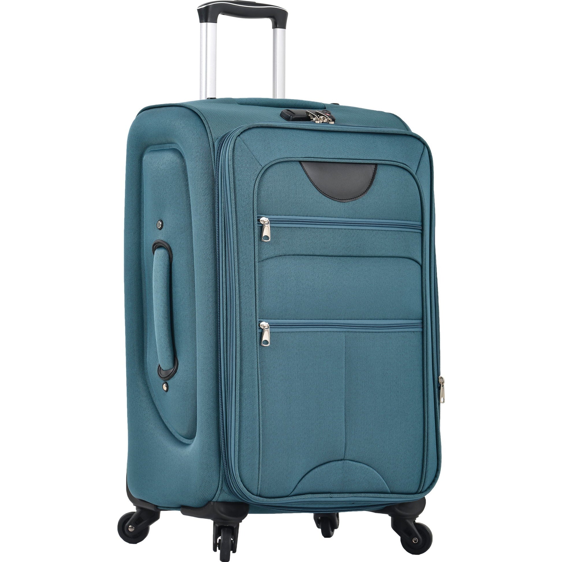 Softside expandable luggage upright spinner teal HouseOfZazla lightweight travel case on Tampa Home & Garden Store