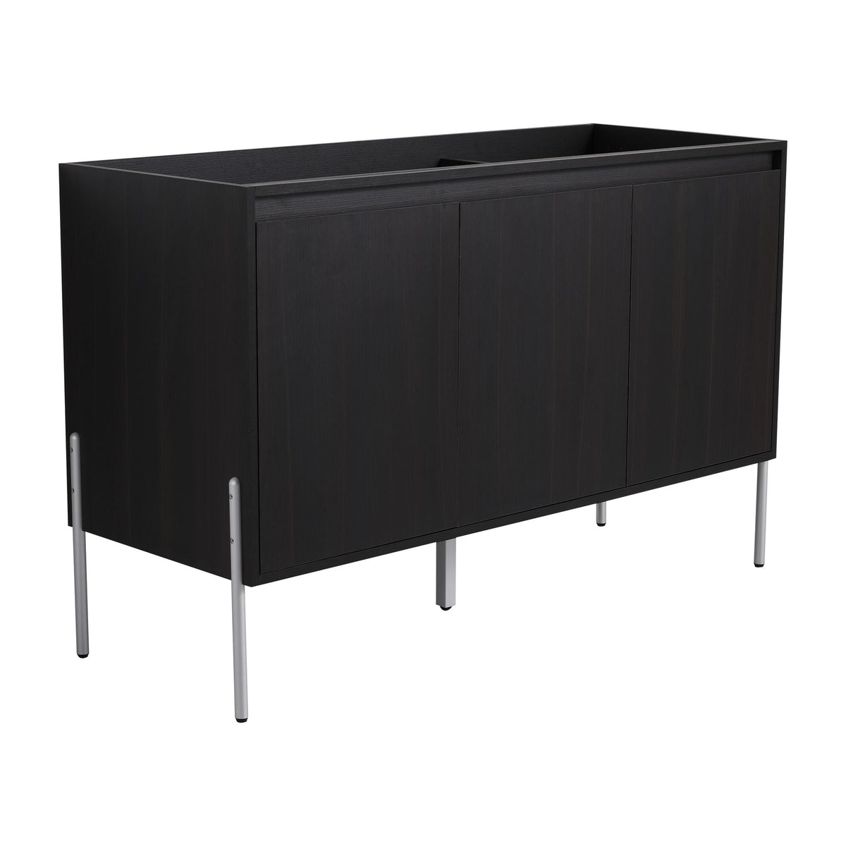Freestanding vanity by HouseOfZazla, dark espresso finish, soft-close doors, metal legs on Tampa Home & Garden Store