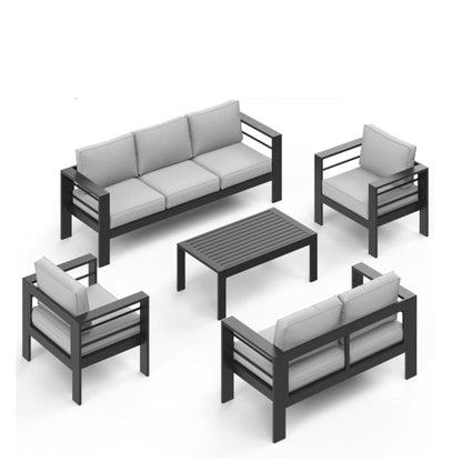 Outdoor Iron Patio Set With The Thick Cushions