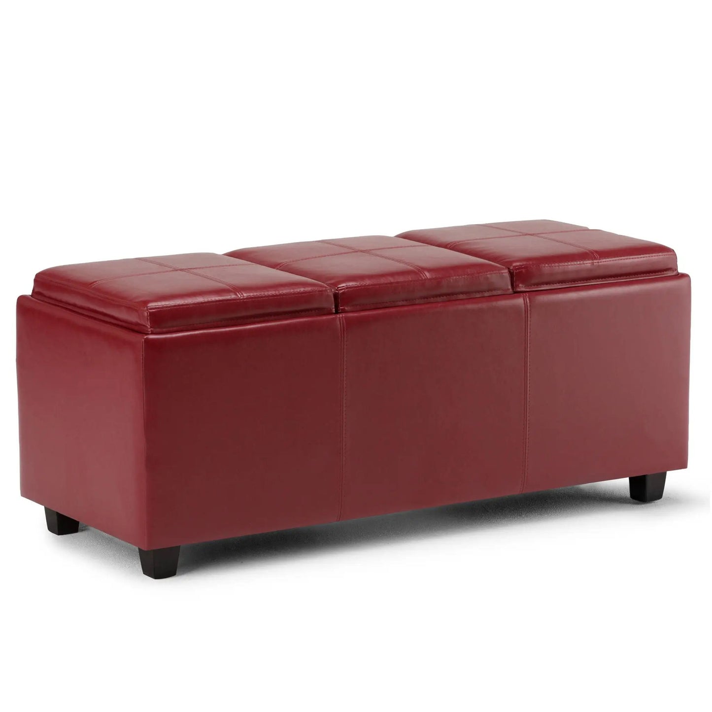 Avalon Upholstered Storage Ottoman With Trays