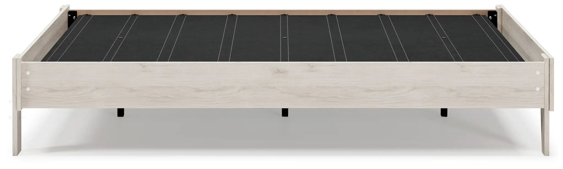 Socalle Platform Bed light wood frame with dark platform surface Unique Piece Furniture on Tampa Home & Garden Store