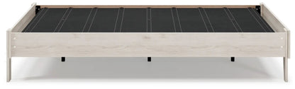 Socalle Platform Bed light wood frame with dark platform surface Unique Piece Furniture on Tampa Home & Garden Store