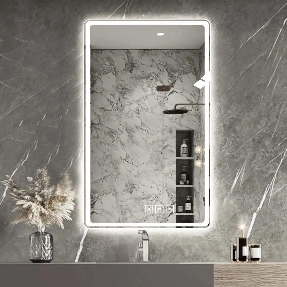 Bathroom Mirror with Front Lights and Anti Fog