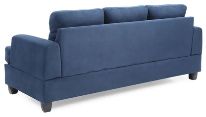 Sandridge sofa navy blue fabric, three-seater stationary sofa by Unique Piece Furniture on Tampa Home & Garden Store